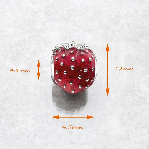 Strawberry Bead Charm - Strawberry Bead Charm