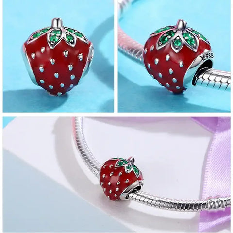 strawberry Jewelry fits Pandora bracelet affordable charm
