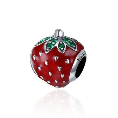 strawberry Pandora Jewelry fits bracelet charm affordable