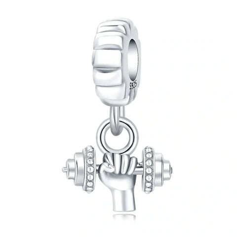 jewlouli strength-dumbbell-dangle-pandora-charm-jewelry__ fits pandora bracelet