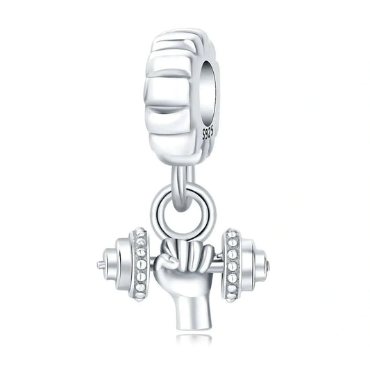 jewlouli strength-dumbbell-dangle-pandora-charm-jewelry__ fits pandora bracelet