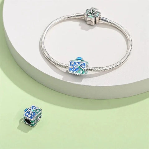 jewlouli suitcase beach pandora charm jewelry fits pandora bracelet
