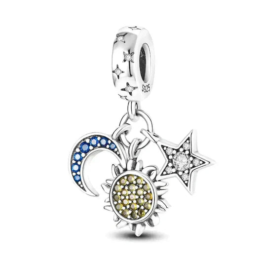 Sun Moon Star Charm