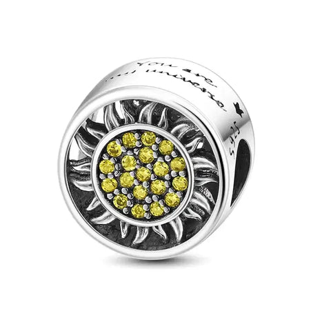 sunflower-bead fits Pandora bracelet charm Jewelry affordable