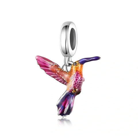 jewlouli sunset hummingbird dangle charm jewlouli jewelry fits pandora bracelet
