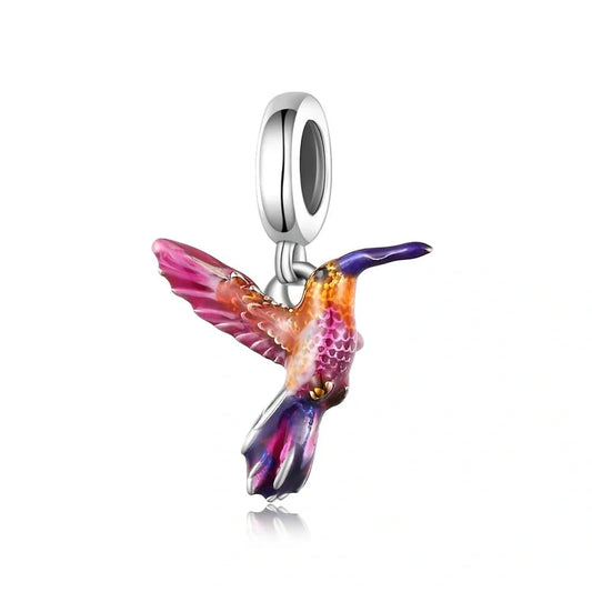 jewlouli sunset hummingbird dangle charm jewlouli jewelry fits pandora bracelet