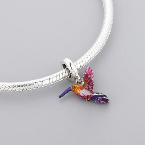jewlouli sunset hummingbird dangle charm jewlouli jewelry fits pandora bracelet