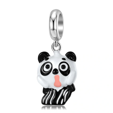 jewlouli surprised panda dangle pandora charm jewelry fits pandora bracelet