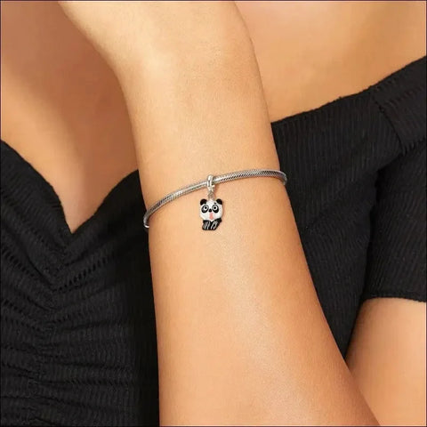 jewlouli surprised panda dangle pandora charm jewelry fits pandora bracelet