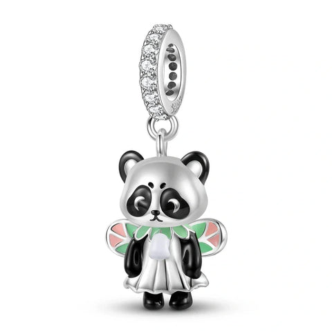 jewlouli sweet panda fairy dangle pandora charm jewelry fits pandora bracelet