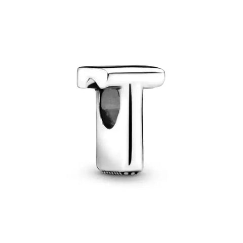 Silver Letter Clear T Charm - Silver Letter Clear T Charm