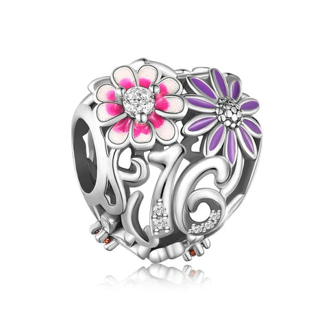 th Birthday Bloom Charm - jewlouli th birthday bloom pandora charm jewelry fits pandora bracelet