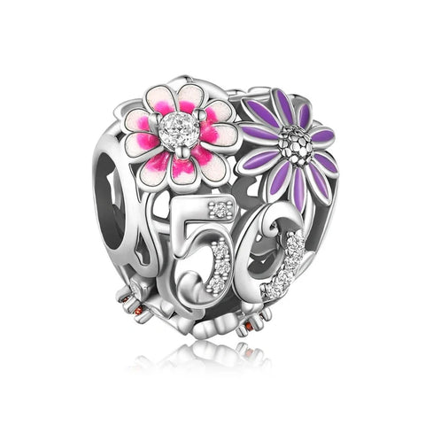 jewlouli th birthday bloom pandora charm jewelry fits pandora bracelet