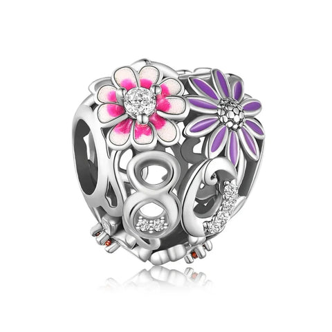 th Birthday Bloom Charm - jewlouli th birthday bloom pandora charm jewelry fits pandora bracelet