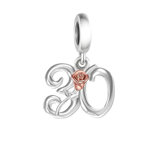 th Celebration Dangle Charm