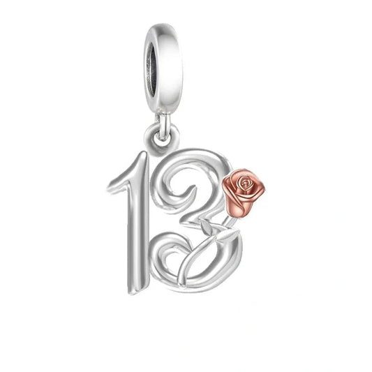 th Celebration Dangle Charm