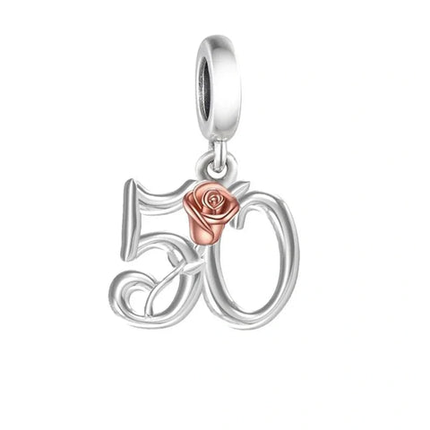 th Celebration Dangle Charm