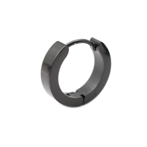 Titanium Black Hoop Earring