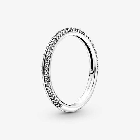 Simple Silver ME Pave Ring - Silver ME Pave Ring