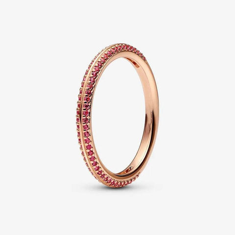 k Rose gold-plated ring synthetic ruby - k Rose gold-plated ring with synthetic ruby