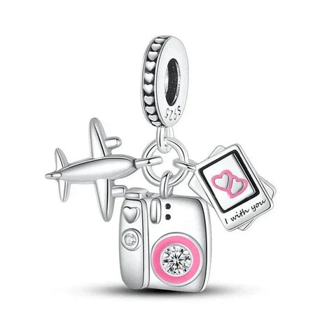 Travel Moments Camera & Airplane Charm - Travel Moments Camera & Airplane Charm