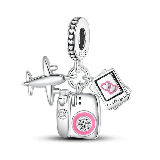 Travel Moments Camera & Airplane Charm