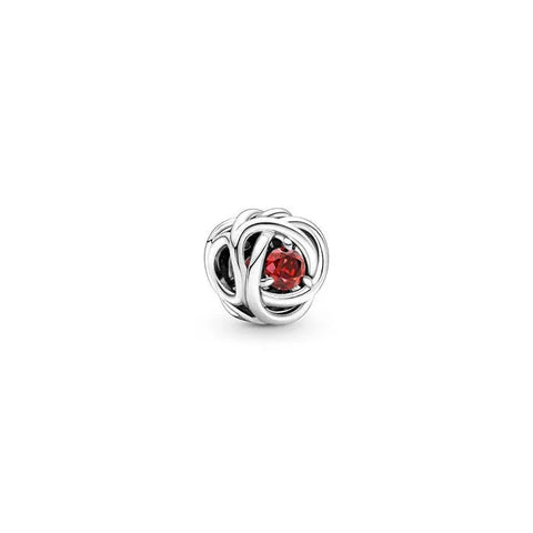 True Red Eternity Circle Dangle Charm July - True Red Eternity Circle Dangle Charm July
