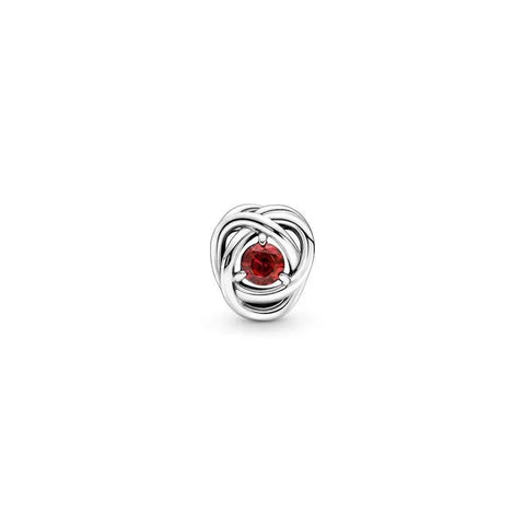 True Red Eternity Circle Dangle Charm July - True Red Eternity Circle Dangle Charm July