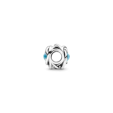 Turquoise Blue Eternity Circle Charm - December - Turquoise Blue Eternity Circle Charm - December