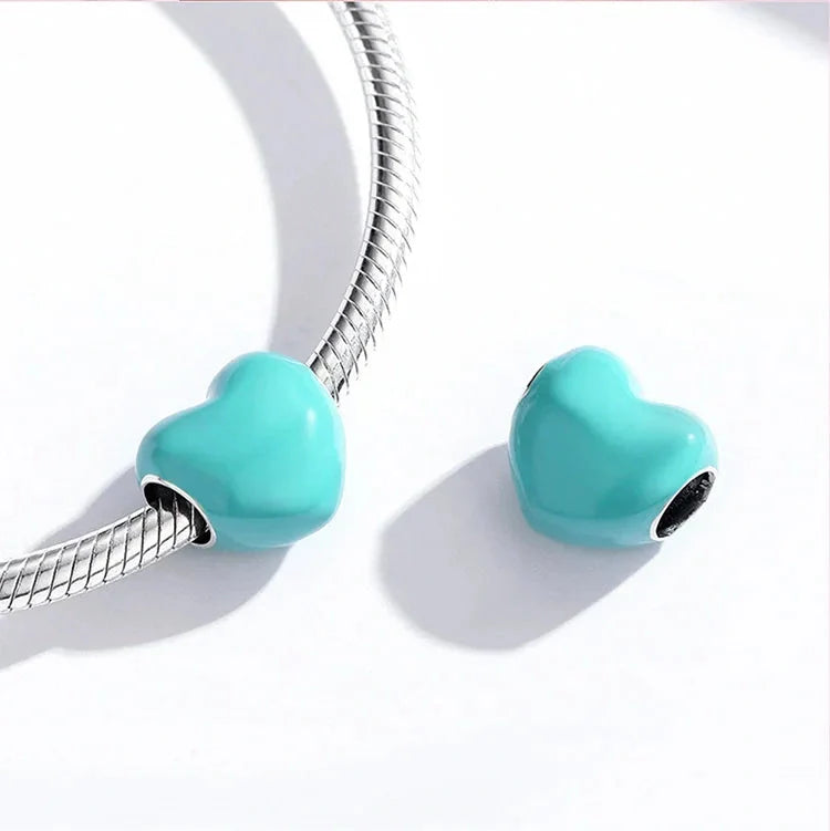 turquoise-heart-bead Pandora affordable Jewelry fits bracelet charm