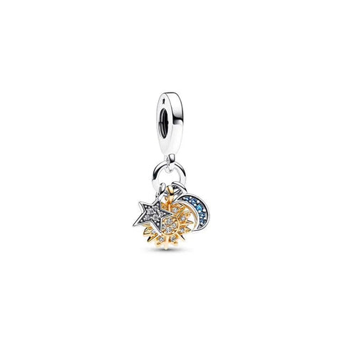 Two-tone Celestial Triple Dangle Charm