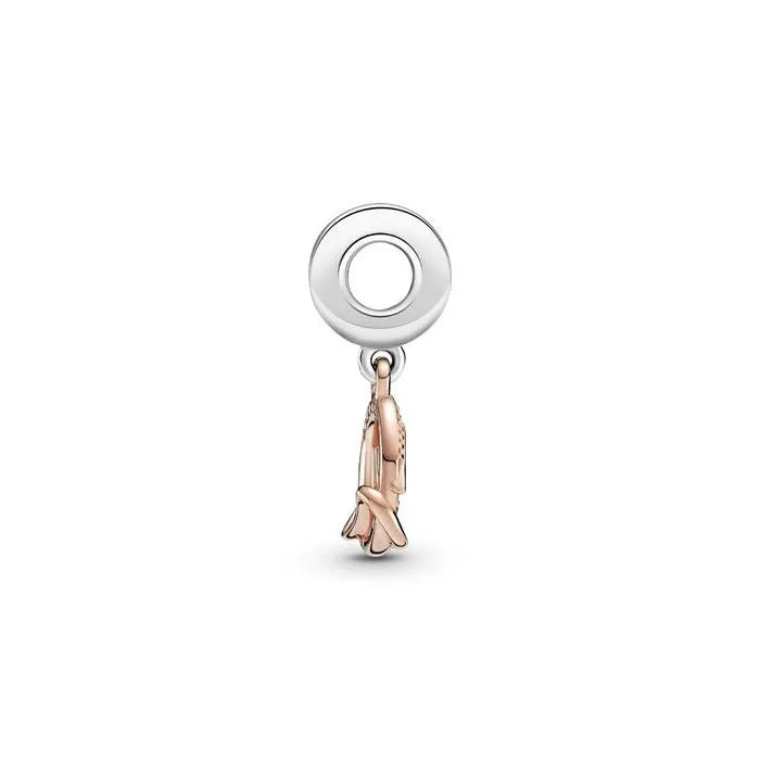 Two-Tone Mom Dangle Charm Pandora Rose - Heartwarming mom charm with two-tone finish in Pandora Rose, celebrating mothers.