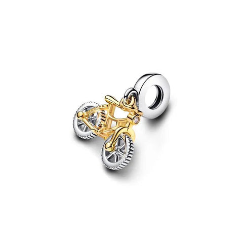 Two-tone Spinning Wheels Bicycle Dangle Charm