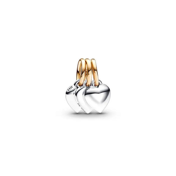 Two-tone Splittable Friendship Triple Dangle Charm - Pandora Shine - Two-Tone Splittable Friendship Triple Dangle Charm - Triple dangle friendship charm, perfect for friends to share.