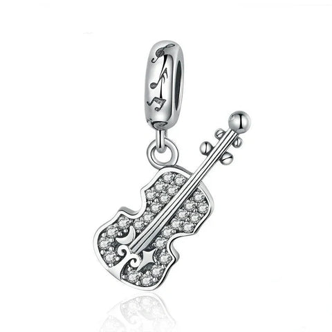 Sterling Silver Violin Charm - Sterling Silver Violin Charm