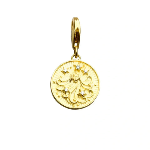 Virgo Gold Pendant Charm