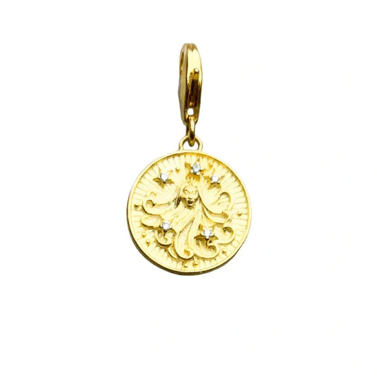 Virgo Gold Pendant Charm