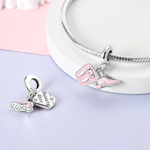 Weighing Scale Pink Sneakers Dangle Charm - Weighing Scale Pink Sneakers Dangle Charm