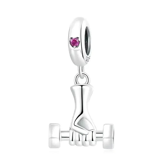 Weight Lifting Charm - Fits pandora Bracelet