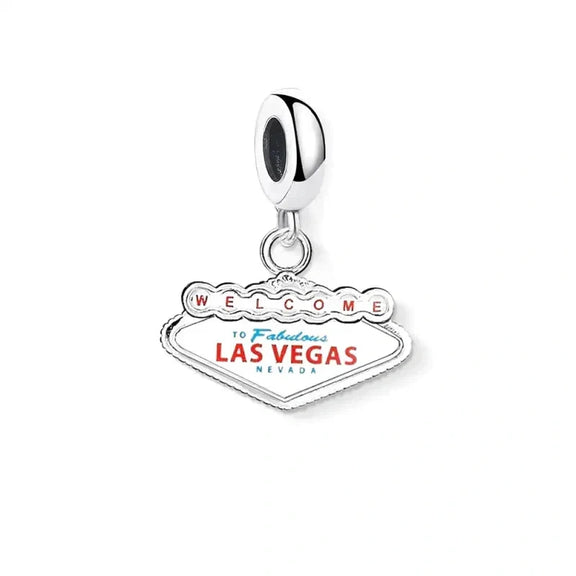 Welcome to Las Vegas Charm - welcome-to-las-vegas-charm fits Pandora bracelet Jewelry charm affordable