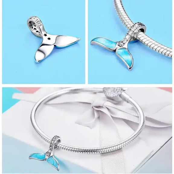 Whale Tail Charm - whale-tail charm affordable Pandora Jewelry fits bracelet