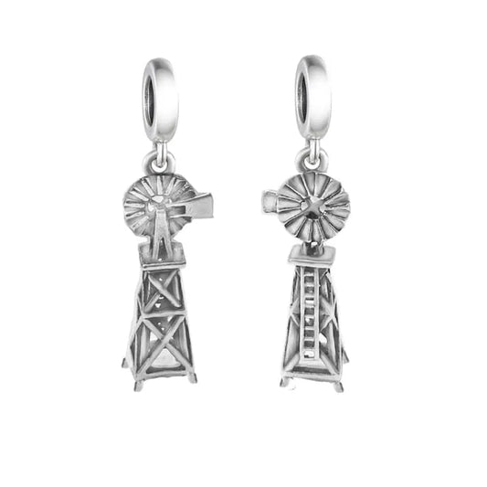 WIND POMP Dangle Silver Charm