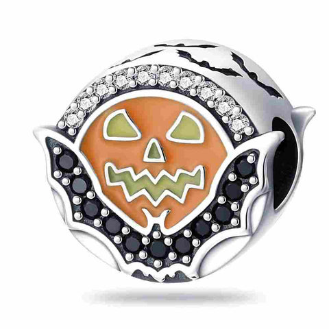 Sterling Silver Witch Hat Charm Stars and Moon for Halloween Theme - Sterling silver witch hat charm with stars and moons, perfect for a Halloween-themed bracelet.