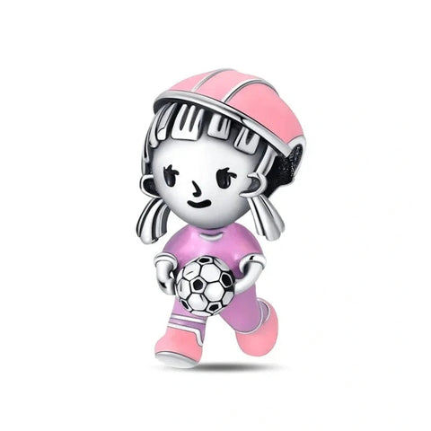 Woman Football Charm - Woman Football Charm