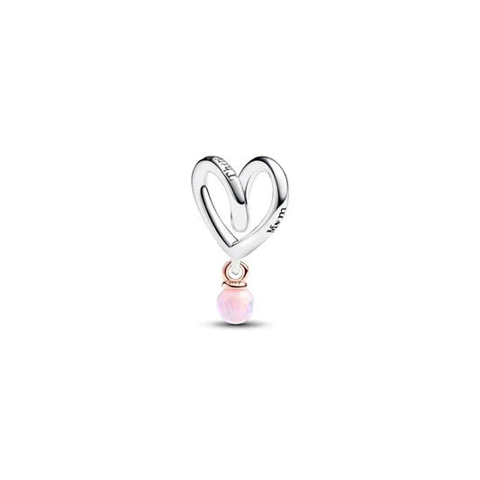 Wrapped Heart Charm Pandora Rose - Elegant wrapped heart charm in Pandora Rose, ideal for romantic jewelry.