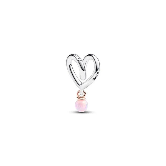 Wrapped Heart Charm - Pandora Rose - Wrapped Heart Charm Pandora Rose - Elegant wrapped heart charm in Pandora Rose, ideal for romantic jewelry.