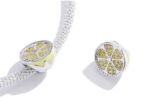 Yellow Citrus Slice Charm - Yellow Citrus Slice Charm