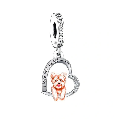 jewlouli yorkshire terrier dog pandora charm jewelry fits pandora bracelet