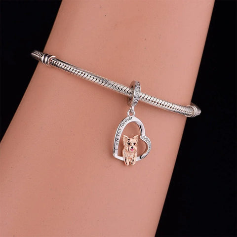 jewlouli yorkshire terrier dog pandora charm jewelry fits pandora bracelet