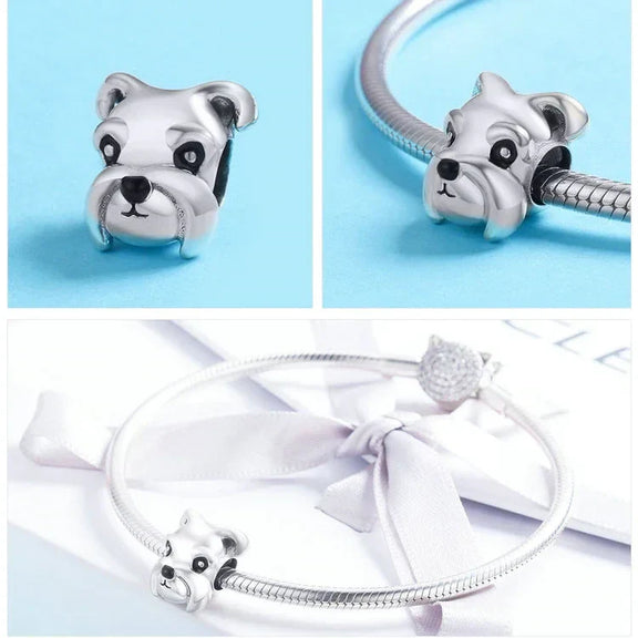 Sterling Silver Yorkshire Terrier Charm - yorkshire Jewelry fits Pandora bracelet affordable charm